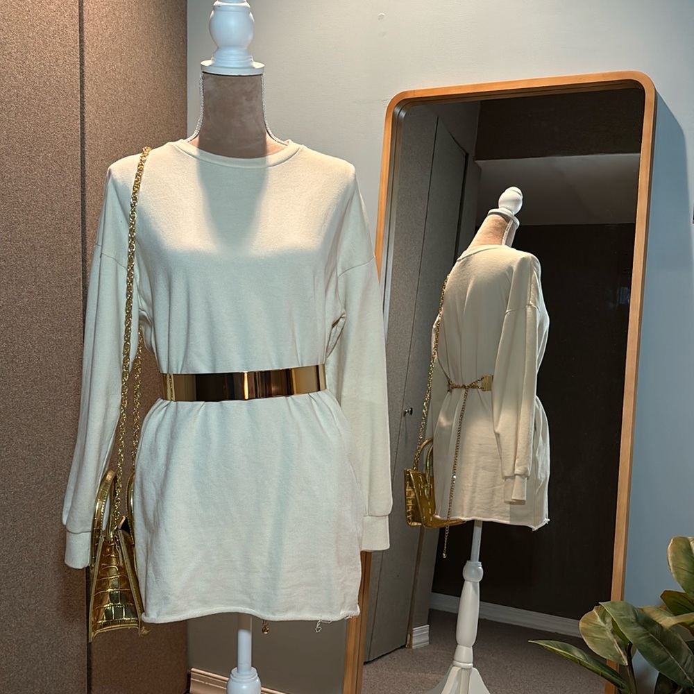 Cream sweater dress from Forever 21